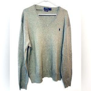 Polo Ralph Lauren Men's  Sweater 100% Pima Cotton Gray Men’s Sz Large #4